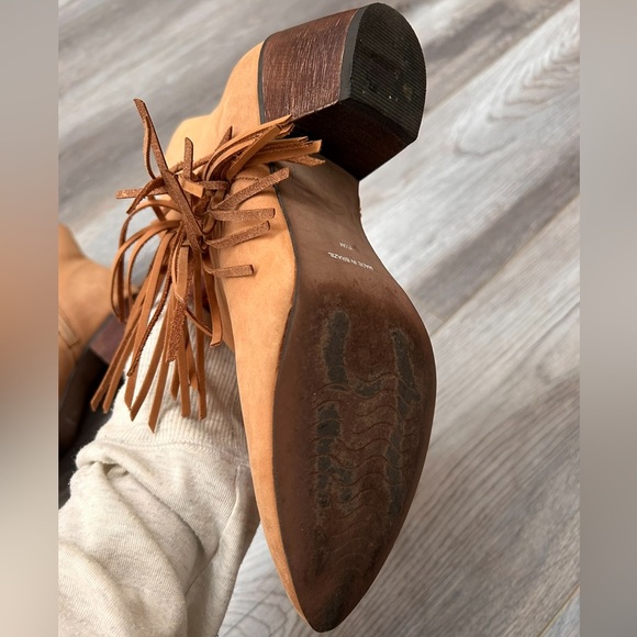 Matisse Leather Booties with Fringe - Picture 3 of 3